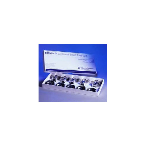 Keystone 0921335 Bosworth Edentulous Stainless Steel Solid Impression Trays 8/Pk Keystone 0921335 Bosworth Edentulous Stainless Steel Solid Impression Trays 8/Pk
